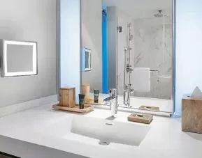 Guest bathroom at Hyatt Centric Miami South Beach.