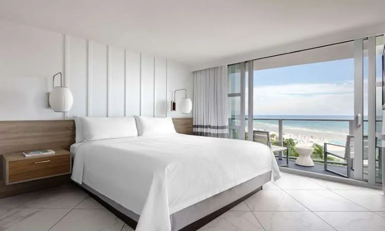 Hotel room with window and sea view at Cadillac Hotel & Beach Club, Autograph Collection.