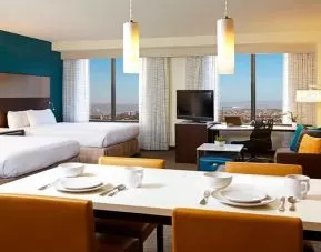 Twin room with living room at Residence Inn By Marriott LAX Airport.