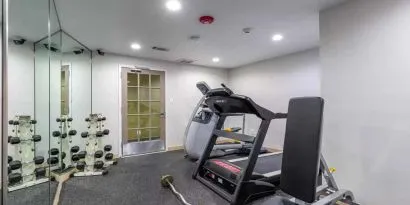 Well equipped fitness center at Quality Inn Pasadena.