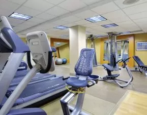 Fitness center available at Hilton Newark Airport.
