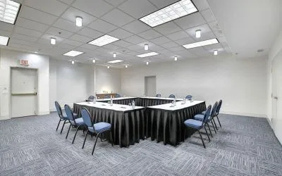 Professional meeting room at Holiday Inn Express & Suites Airport-Calgary.