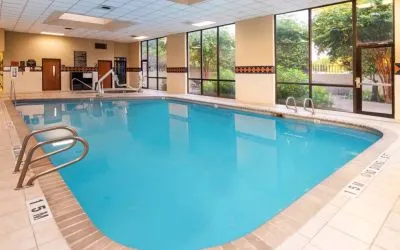 Refreshing indoor pool at Houston Marriott South At Hobby Airport.