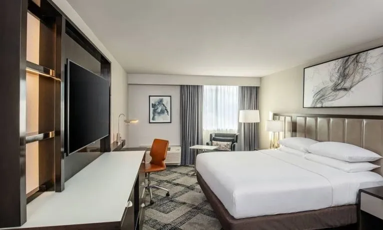 Day use room with work desk and natural light at DoubleTree By Hilton Washington DC North/Gaithersburg.