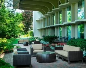Courtyard at Boston Marriott Newton.