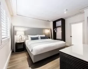 Delux king room with natural light at The Mosaic Hotel Beverly Hills.