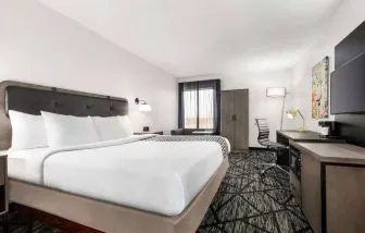 Day use room with work desk at La Quinta Inn & Suites Cleveland Airport West.