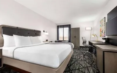 Day use room with work desk at La Quinta Inn & Suites Cleveland Airport West.