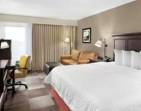 Day use room with work desk and sofa at Hampton Inn Dallas-Irving-Las Colinas.