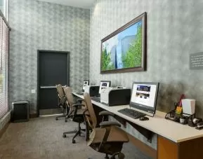 Business center with PC, internet, and printer at Hilton Garden Inn New York/Manhattan-Midtown East.