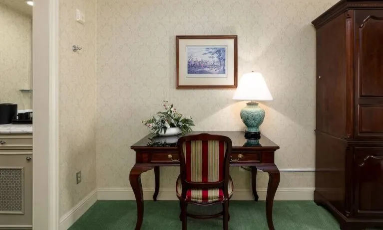 Guest room workspace at The Bristol Hotel.
