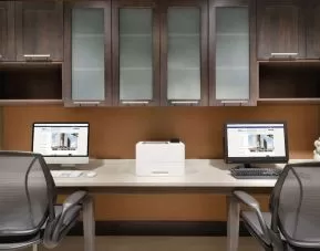 Dedicated business center at Hilton Garden Inn Calgary Downtown.