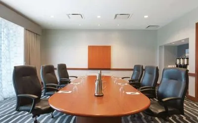 Professional meeting room at Hilton Boston Logan Airport.