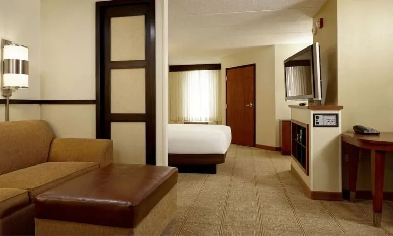 Day use room with living area at Hyatt Place Fort Lauderdale Cruise Port.