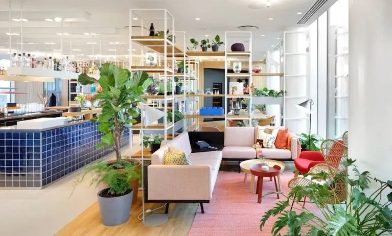 Lounge and coworking space at Zoku Copenhagen.