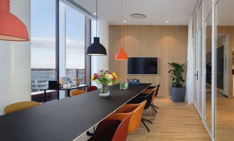 Meeting room with natural light at Zoku Copenhagen.