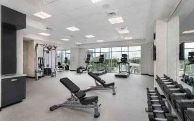 Spacious fitness center at TownePlace Suites Nashville Midtown.