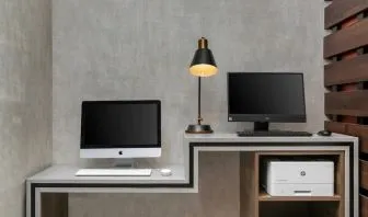 Business center at TownePlace Suites Nashville Midtown.