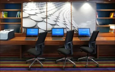 Business center available at Hampton By Hilton Birmingham Broad Street.
