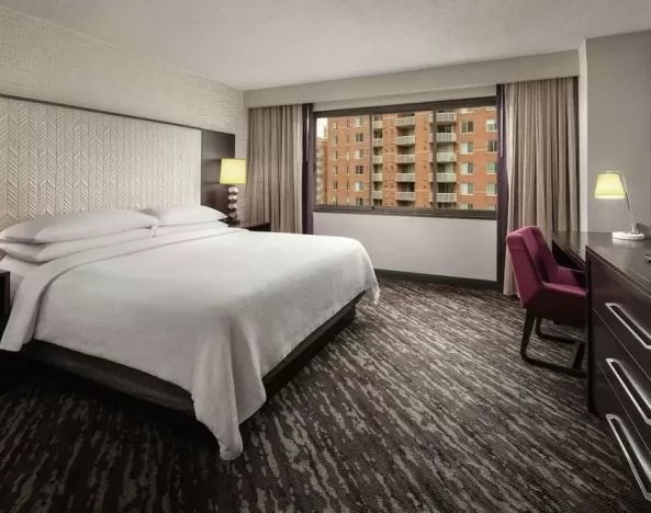 Day use room with work desk at Embassy Suites By Hilton, Crystal City National Airport.