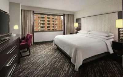 Day use room with work desk at Embassy Suites By Hilton, Crystal City National Airport.