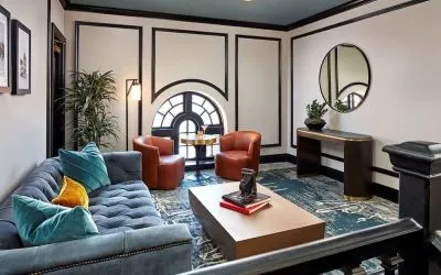Lounge and coworking space at The Citizen Hotel, Autograph Collection.