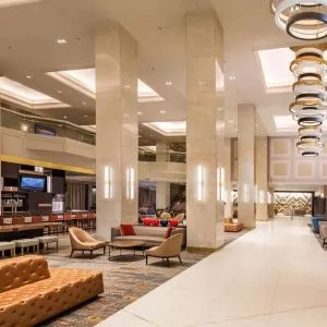 Lobby lounge at Hilton Minneapolis.
