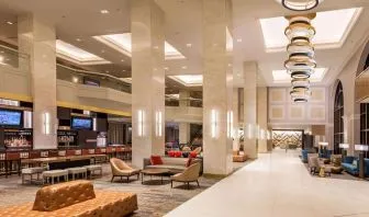 Lobby lounge at Hilton Minneapolis.
