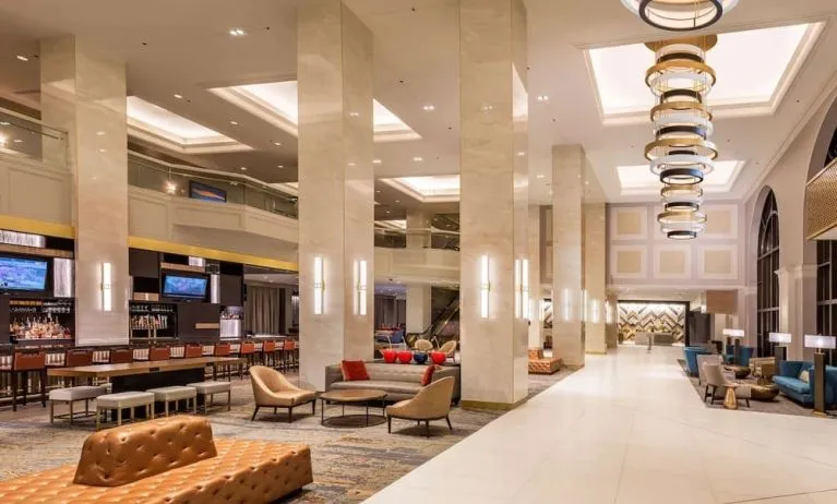 Lobby lounge at Hilton Minneapolis.