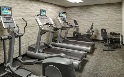 Fitness center at Sonesta Select Milwaukee Brookfield.