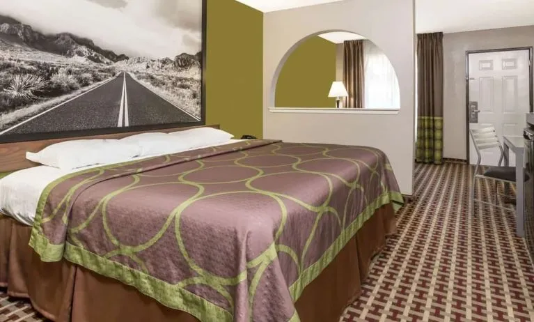 King room with work desk at Super 8 By Wyndham Houston/Webster.
