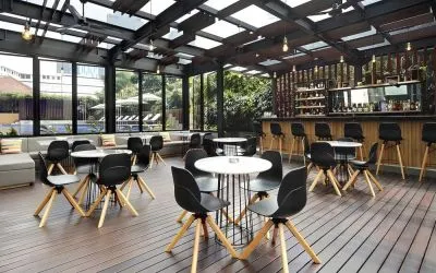 Coworking space at Fraser Residence Menteng Jakarta.
