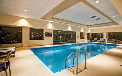 Large indoor pool at Homewood Suites By Hilton Chicago-Downtown.