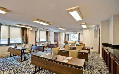 Professional conference room at Homewood Suites By Hilton Chicago-Downtown.
