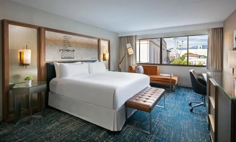 King room with natural light at Hotel Dena, Pasadena Los Angeles.