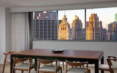 Meeting space with city view at Royal Sonesta Chicago Downtown. 
