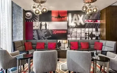 Lounge and bar area at Sonesta Los Angeles Airport LAX.
