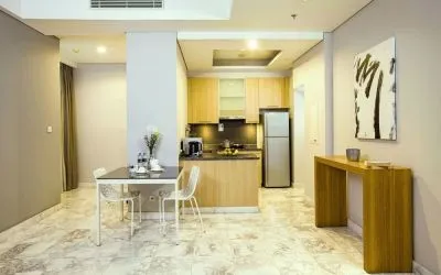 Day use room with kitchen at Fraser Residence Sudirman Jakarta.