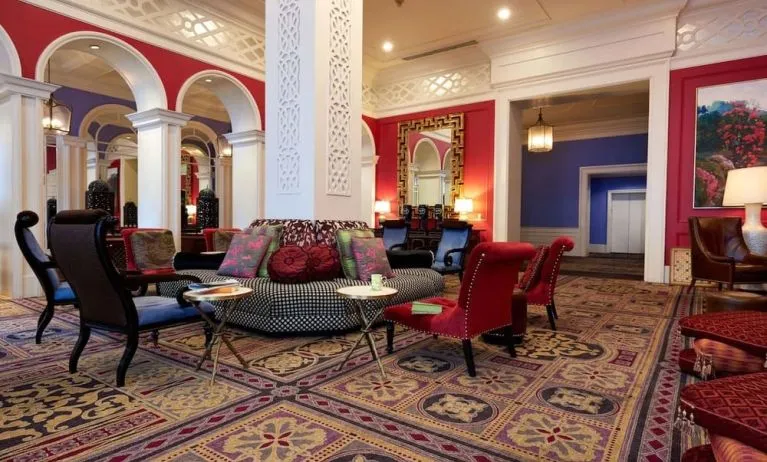 Lounge and coworking space at Royal Sonesta Portland Downtown.