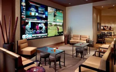 TV room at Sonesta Nashville Airport.
