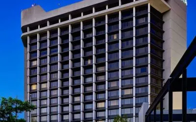 Hotel exterior at Sonesta Nashville Airport.