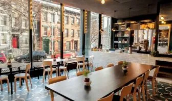 Dining and coworking space at The Tillary Hotel.