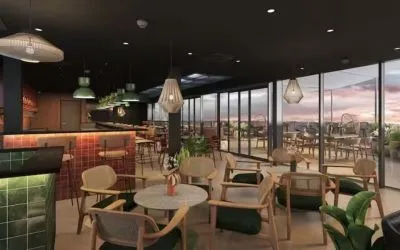 Coworking space at Hilton Garden Inn Debrecen City Centre.