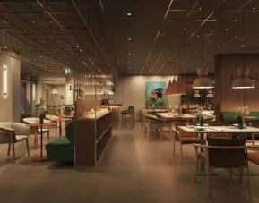 Dining area at Hilton Garden Inn Debrecen City Centre.