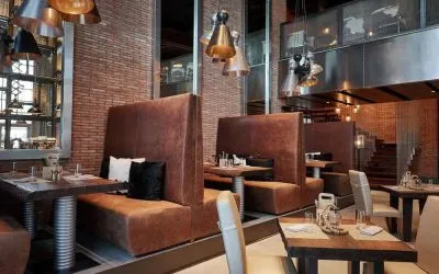Dining hall at Hilton Dubai Al Habtoor City.