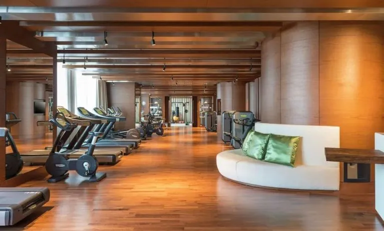 Fitness center at Hilton Dubai Al Habtoor City.