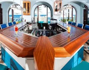 Hotel bar at Oyster Bay Beach Resort.