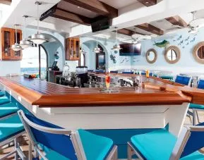 Bar and coworking space at Oyster Bay Beach Resort.