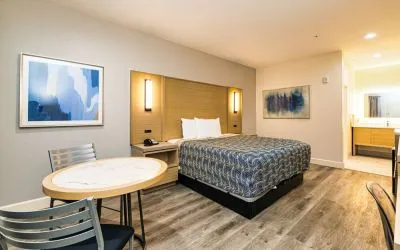 Spacious day use room at Palace Inn Blue IAH East.