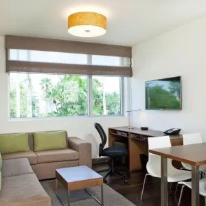 Day room with lounge area at Element Miami Doral.